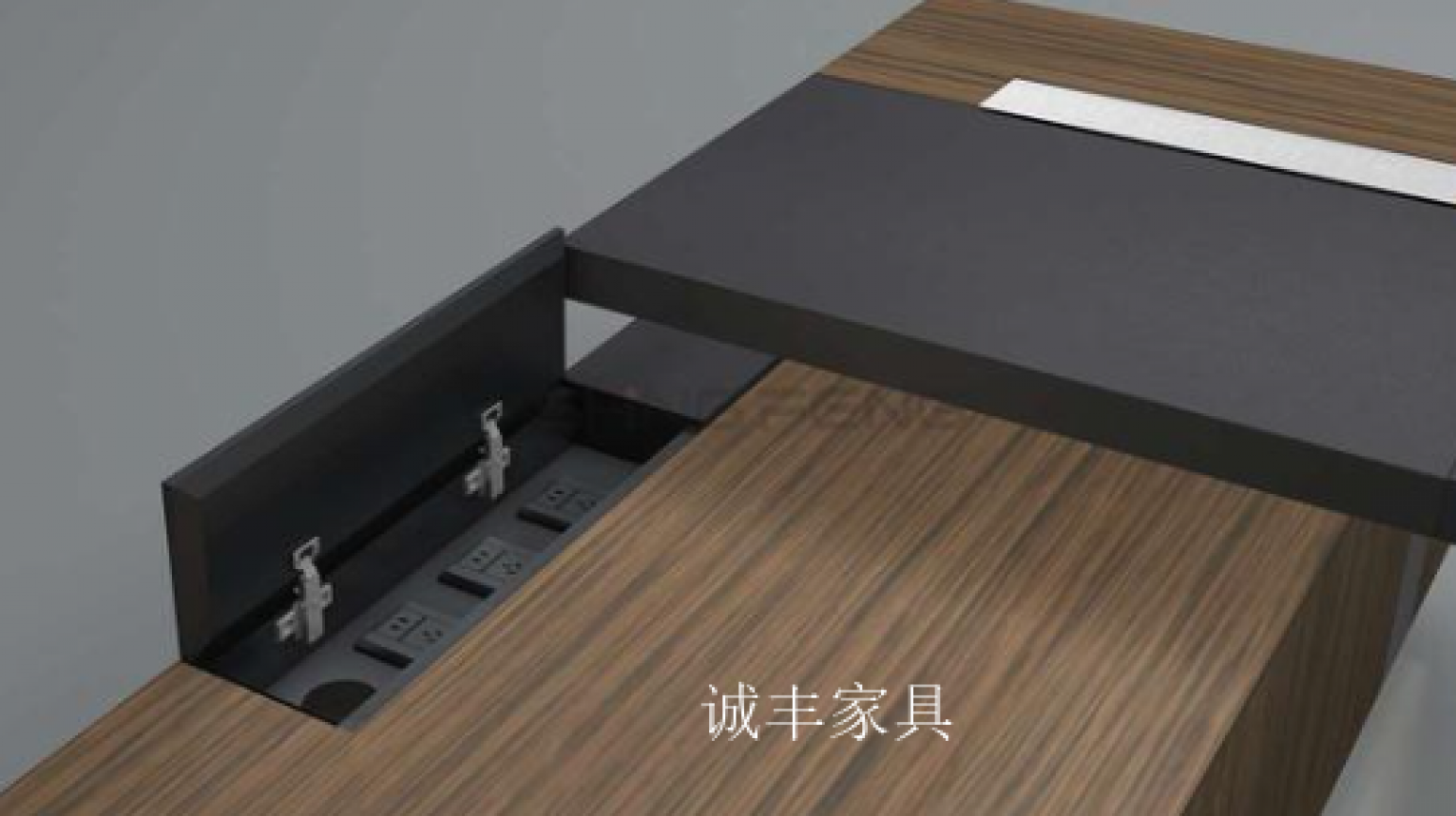 诚丰家具办公家具产品《现代实木大班桌组》【图2】