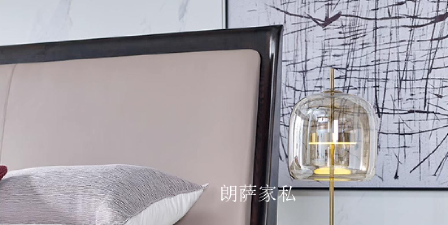 朗萨家私客卧家具产品《高脚皮质床架》【图3】