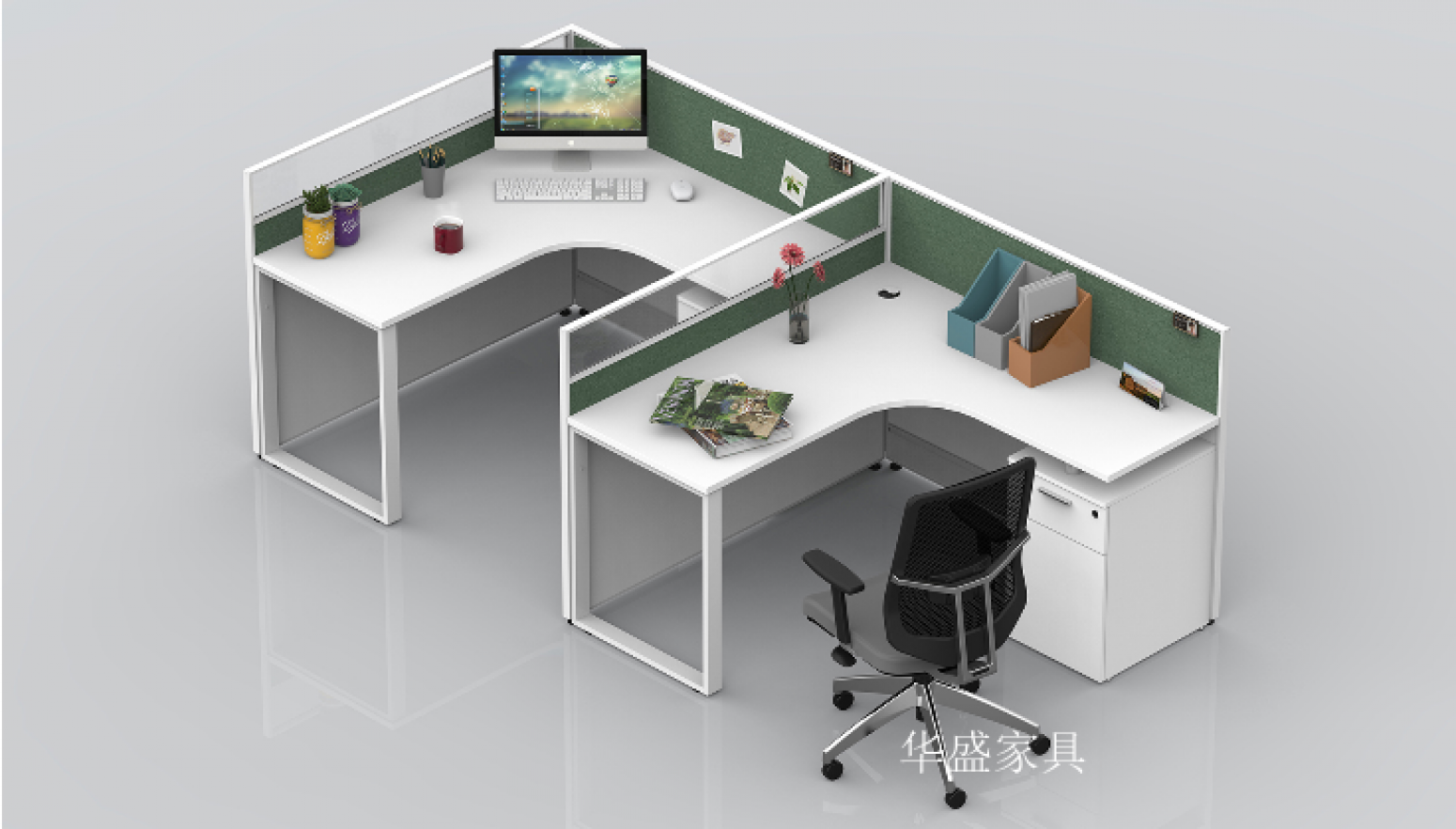 华盛家具办公家具产品《现代板式办公桌》【图0】